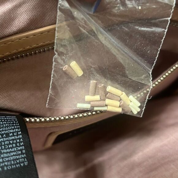 ✨”ALLSAINTS" BEIGE/PINK BEADED "TARROU" CLUTCH✨ - Picture 6 of 8